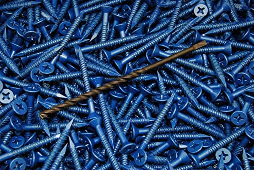 (175 pcs) Phillips Flat Head 1/4 x 2-1/4 Concrete Masonry Screws Tapcon Anchor & Bit