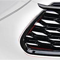 Vista 6 de Karmoxs Vestidura frontal para parachoques y parrilla para Toyota Highlander 2020 2021 2022 2023 2024 2025 Parrilla de malla negra brillante