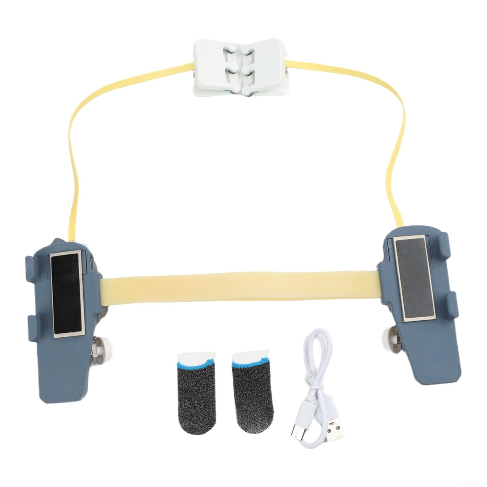 Vilgftyiet Przyciski mobilnego kontrolera do gier, 6/8/10 palców, zestaw wyzwalacza do gier, do iPada, tabletu, ABS, ręczny gamepad, akcesoria do fotografowania FPS, czarne, 15 x 10 x 5 cm