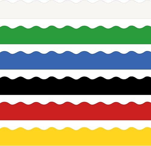 Vista 16 de Containlol Tablero de anuncios bohemio avanzado de 118 pies, bordes festoneados para aula de primavera, para escuela, oficina, póster, pizarra