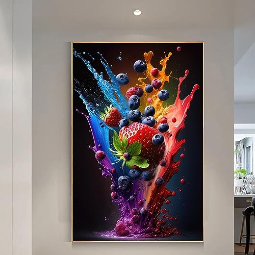 Toile décoration cuisine pour raviver un mur vide avec un smoothie fraise