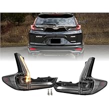 USR 17-2022 CRV LED Tail Light - Black Housing Clear Lens LED Tail Lamp Assembly Set Left + Right Compatible with 2017-2022 Honda CR-V Black/Clear, Plug and Play
