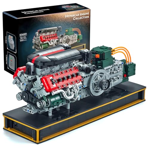 MOCBROPCS V12 Engine Model Kit that Runs, Build Your Own Mechanical Building Set with Battery Box...