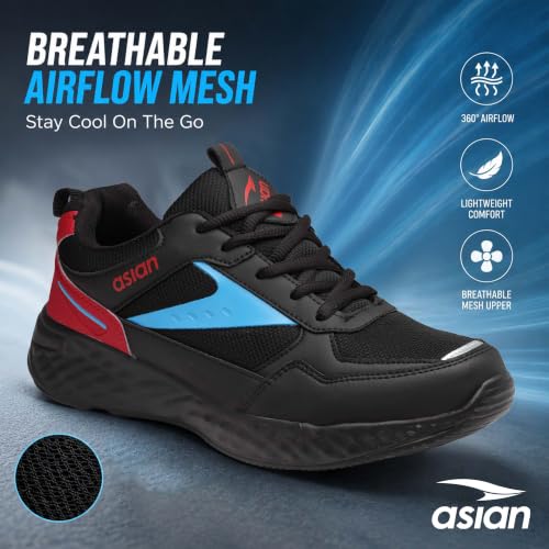 Image of ASIAN Toofan-05 Men's Running Shoes | Breathable Mesh, Soft Cushion Sole, Durable Grip, Lightweight Shoes for Daily Use