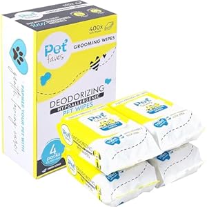 Pet Faves Dog Wipes for Cleaning and Deodorizing | Hypoallergenic Grooming Wipes for Paws and Butt, Clean Face & Body Between Baths, Plant Based Natural Pet Wipes for Dogs and Puppy (400 Count)