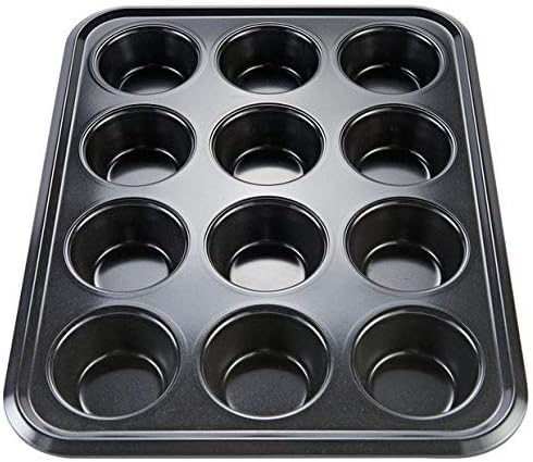 Magic Salt 12 Cups Non-Stick Muffin Tray, Cupcake Tin for Cupcakes, Pudding & Baking Tin