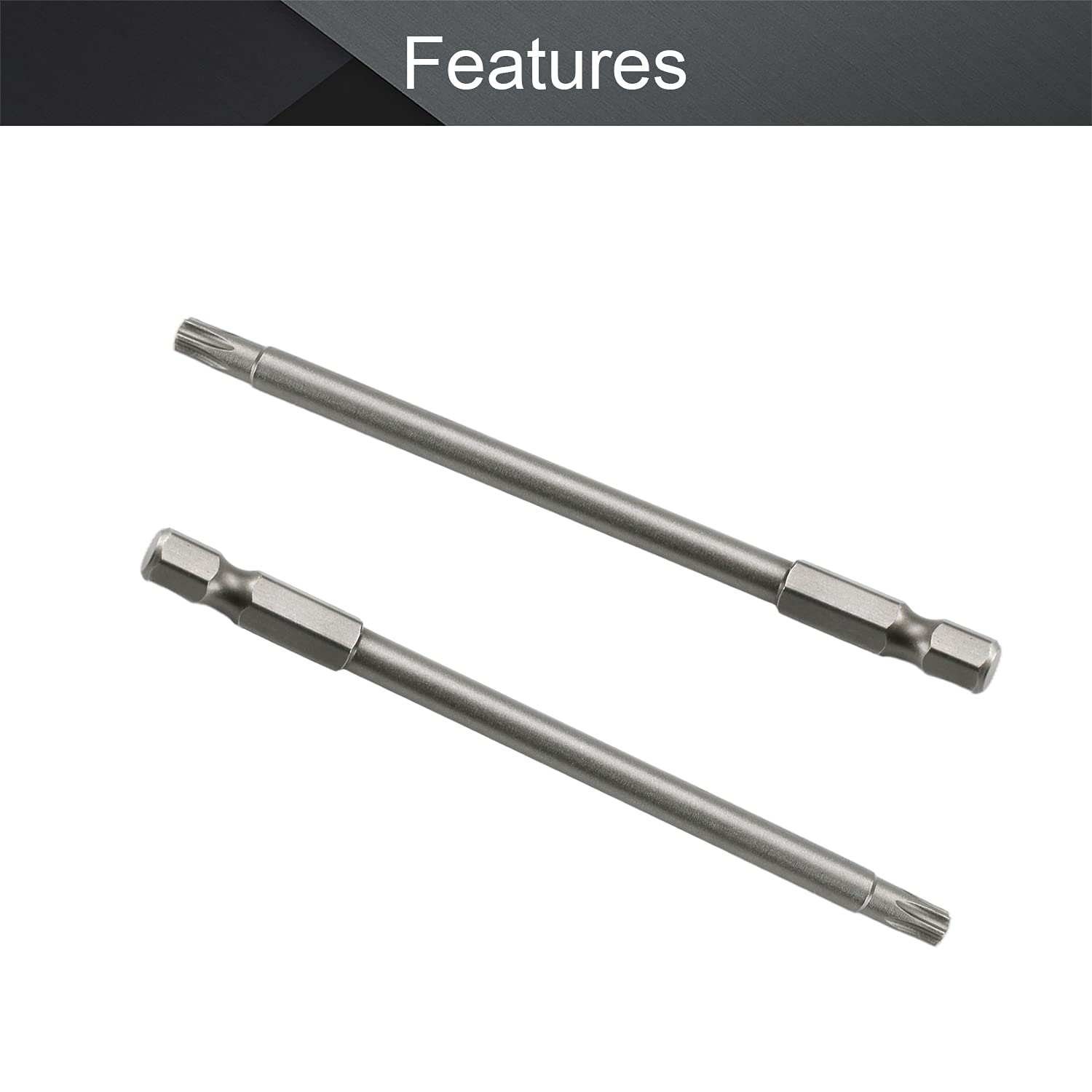 Utoolmart T25 Torx-Bits Magnetisch – 5-teilig, 100 Mm Lang, S2-Stahl Für Sichere Schrauben