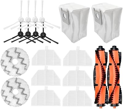 Accessories Compatible with Xiaomi Compatible with Roidmi EVA Self-Cleaning Emptying Robot Vacuum SDJ06RM Main Side Brush Hepa Filter Dust Bags Mop ClothSet20