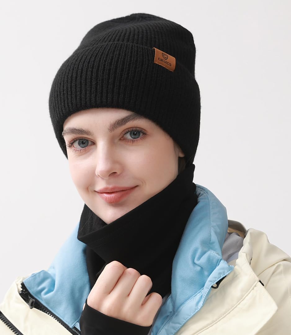 Balaclavas for Men and Women - Wind-Resistant Winter Face Mask,3-Piece Set(Thermal Face Mask,Brimless Hat,Neck Gaiter)
