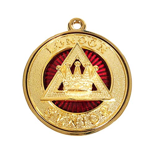 Masonic RA Chapter Senior London Collier bijou un cadeau fraternel doré chargé d'histoire