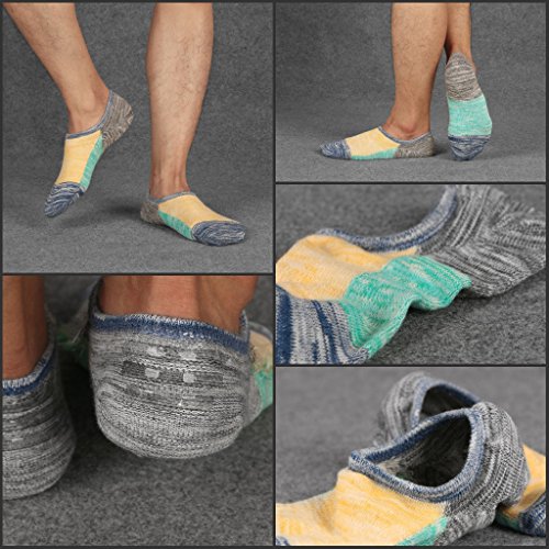 Mens No Show Low Cut Socks Non Slip Casual Ankle Cotton Socks Liner4