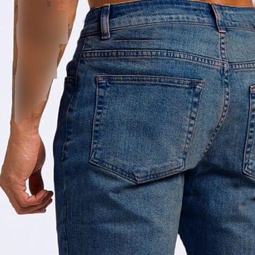Mens Slim Fit Leggings Jeans Tapered Leg Denim Pants Skinny High Waisted for Men Jean Pants3