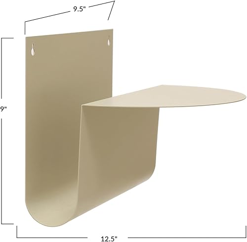 Miniatura 2 de Bloomingville Revista decorativa de metal colgante, estante de pared color crema