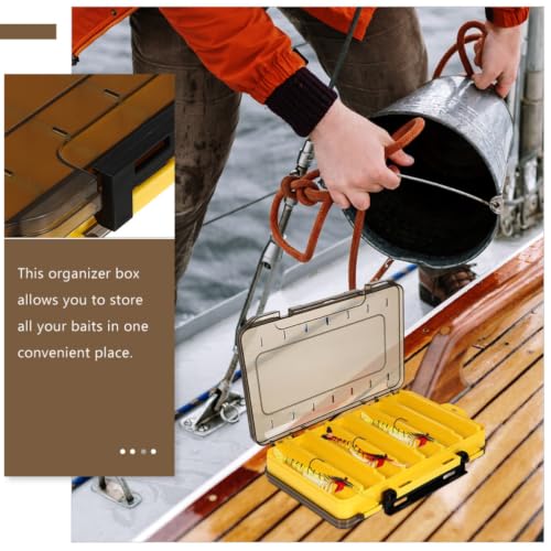 Zerodeko 2 piezas Caja para Equipamiento de Pesca Multi-Rejilla con Organizador Translúcido miniatura 4