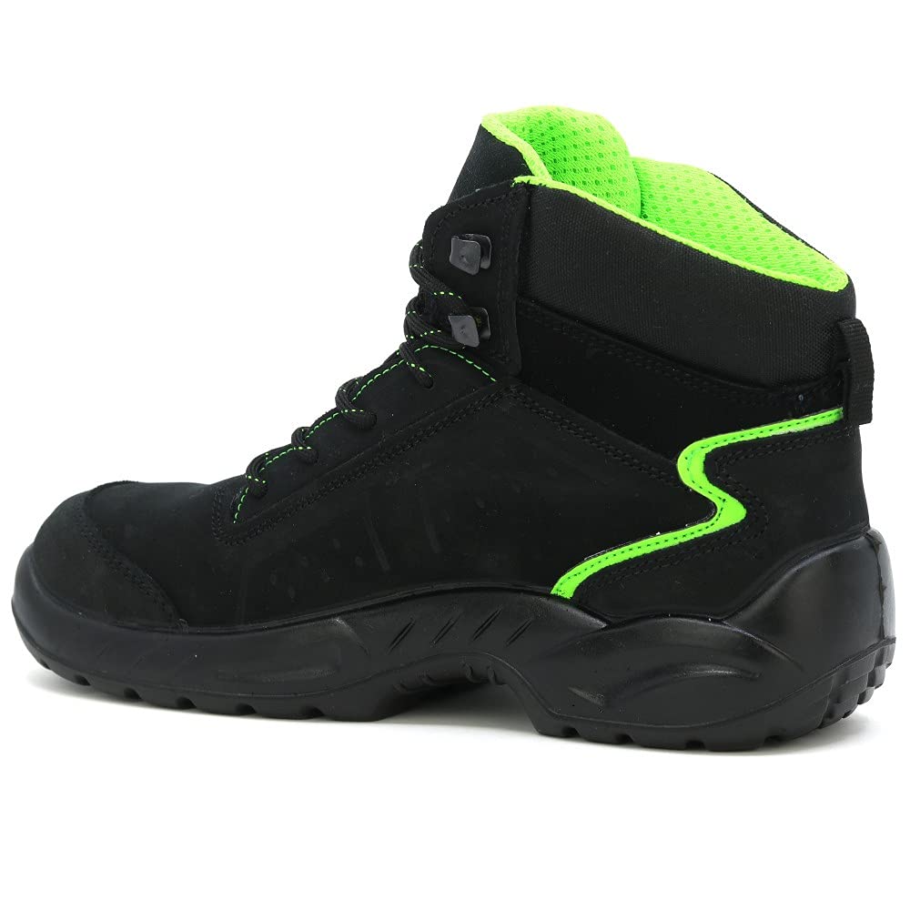 BASE Protection Chester Top S3 SRC Zapato de Seguridad, Talla: 41, Color: Negro/Verde, B0177BGN41