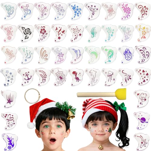 16 stencil per ptura riutilizzabile per trucco viso e occhi per il