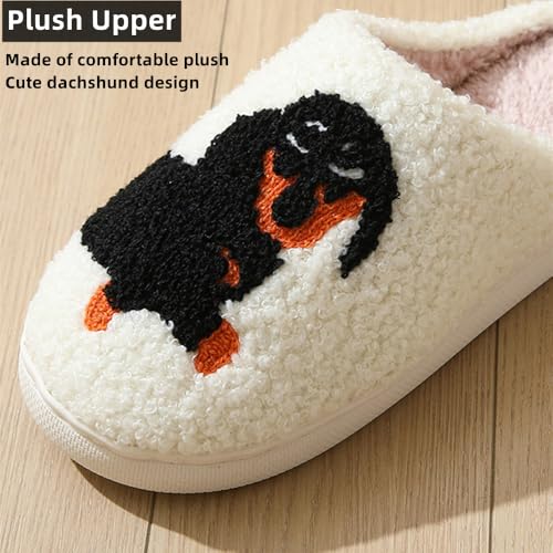 Cartoon Slippers for Womens Mens Cute Cozy Plush Warm Slip-on House Shoes for Indoor and Outdoor Meet Me at Midnight Strawberry Mushroom Evil Eyes Love Heart Slippers3
