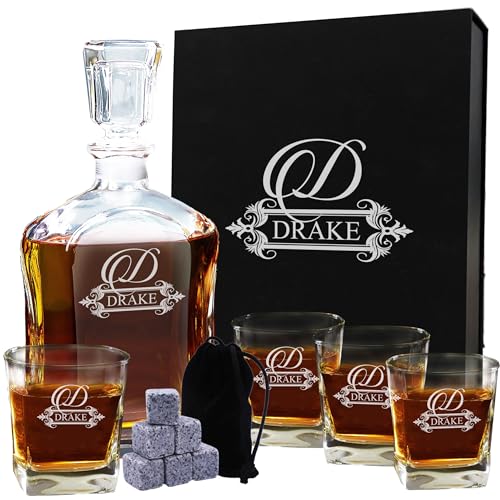 My Personal Memories, Personalized 5 pc Whiskey Decanter Set - De...