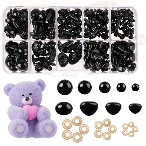 CoKeeSun 169 Pcs Safety Eyes For Crochet Toys Set 6-12, Plastic