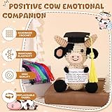 JoycuFF Graduation Gifts 2026 Graduation Decorations Positive Crochet Cow Grad Gifts for Him Her 2026 Cute Congrats Class High School College Congrats Grad Sign