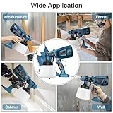 1400ML 3-in-1 Paint Sprayer, 800W Professional HVLP Electric Spray Gun for Walls Fence Furniture, 4 Nozzles & 3 Patterns, Detachable Container for Easy Cleaning (Blue) - Image 6