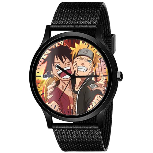 AROA Watch New Watch for Luffy x Naruto Model : 386 Men Black Metal Type Rubber Analog Watch Multicolor Dial for Men Stylish Watch for Boys (B0C37MVDF5) Amazon Price History, Amazon Price Tracker