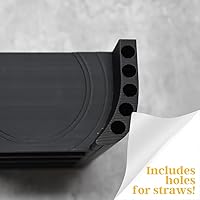 Vista 4 de Estante organizador de tapa compatible con Yeti Rambler y vasos, organizador de 5 tapas que se adapta a la mayoría de tamaños de tapas de vasos, más