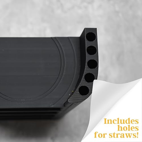 Miniatura 4 de Estante organizador de tapa compatible con Yeti Rambler y vasos, organizador de 5 tapas que se adapta a la mayoría de tamaños de tapas de vasos, más