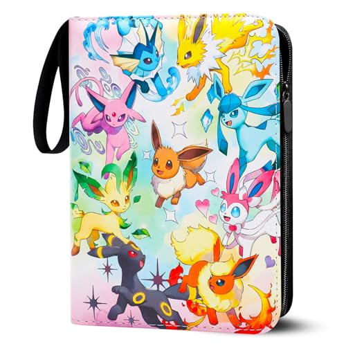 Classeur Carte,Capacité de 50 pages de 400 Cartes,Porte Cartes en cuir Portable Imperméable...