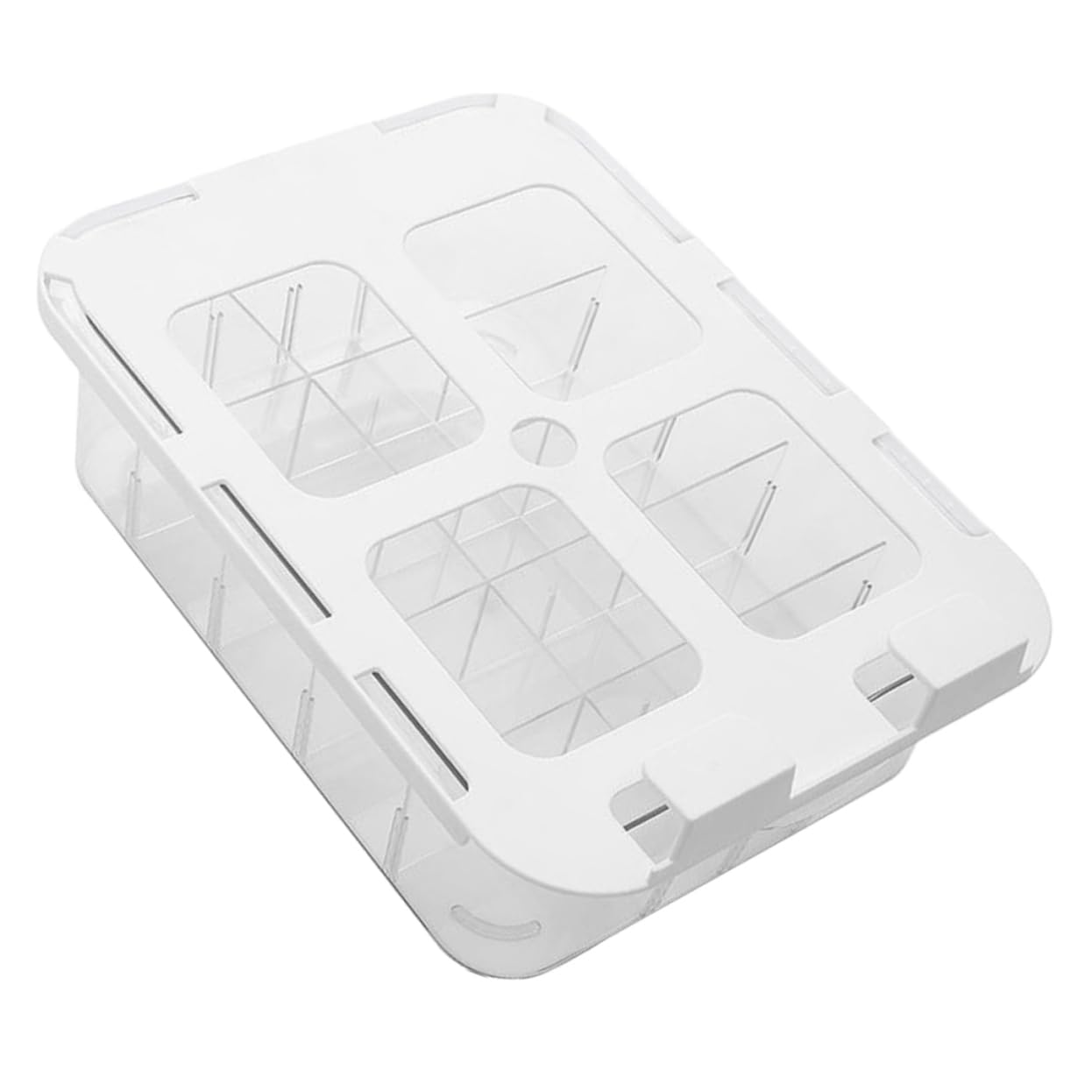 Cabilock Transparente Schubladen Aufbewahrungsbox mit 15 Fächern für Socken