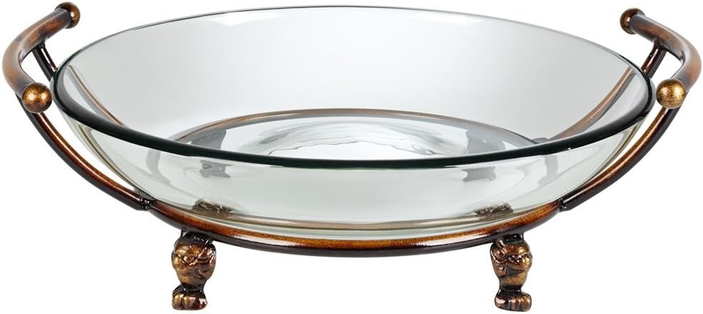 Kensington Hill Blaise 17" Wide Bronze Stand with Clear Glass Bowl