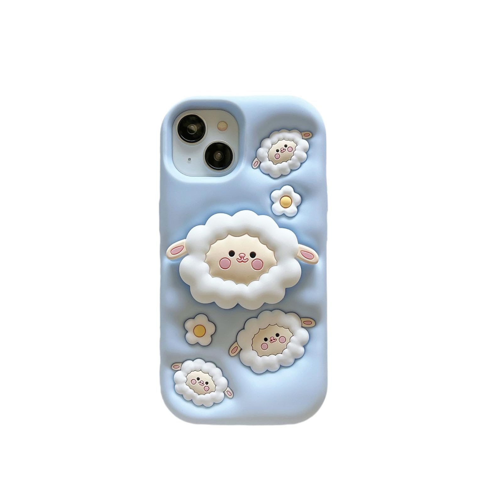 Amazon.co.jp: 【SUYYPW】適用iPhone17 ケース 小さな羊 可愛い 3D立体