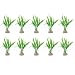 Jardin Plastic Aquarium Tank Plants Grass Decoration, 10-Piece, Green