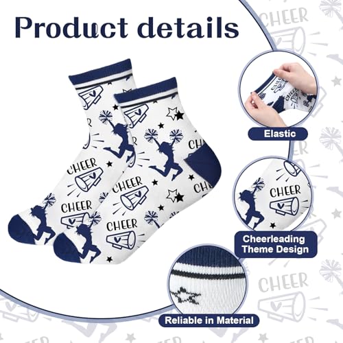 24 Pairs Ankle Cheer Socks Cheerleading Team Cheerleader Socks for Women Girls Cheer Accessories Gifts3