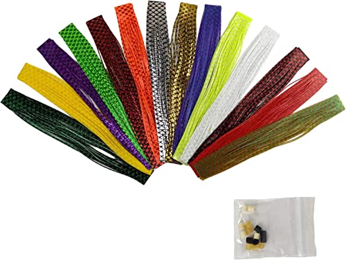 Eupheng 24Pcs Fly Tying Silicone Rubber Legs Silicone Skirts Fly Tying Lure Making Fly Tying Supplies Fly Tying Materials 12Colors #TOP4
