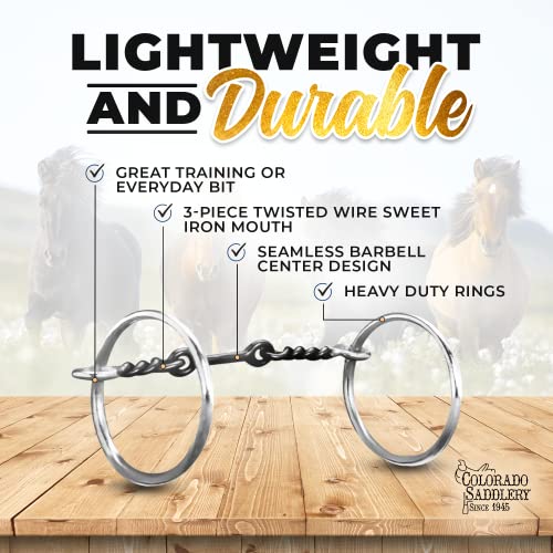 Colorado Saddlery The Ring Snaffle Bit (3 Piece), Stainless Steel #TOP2