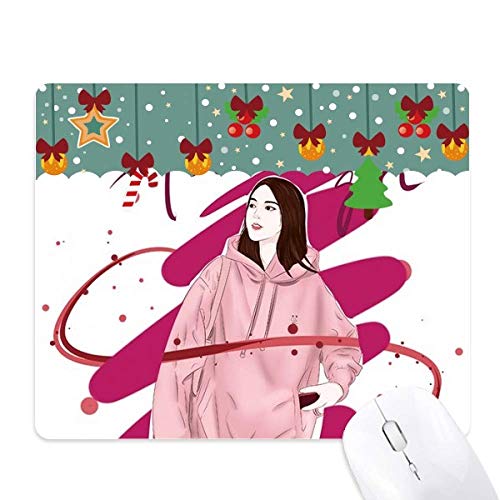 Tapis de souris de Noël en caoutchouc pour décorer le bureau des filles