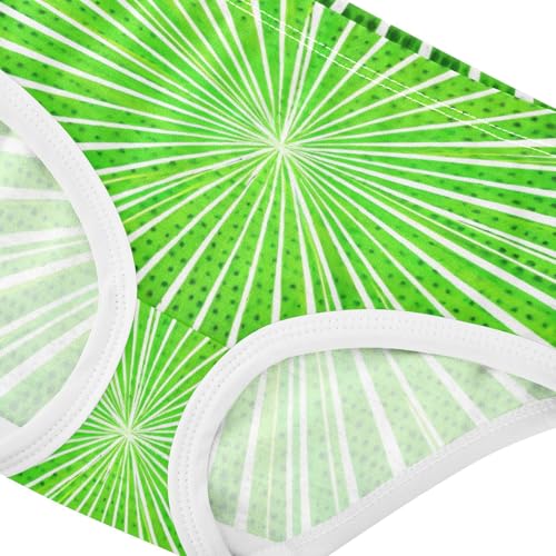 Green Pop Art Radial Sunburst Toddler Underwear Floral 2t Cotton Panties for Girl Fun Undies Kids Briefs4