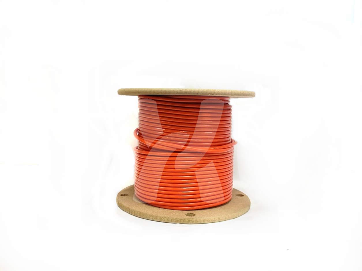 Cable 1877G316OR 250' Spool of 3/16 Orange PVC Coated 1/8 7x7 Galvani...