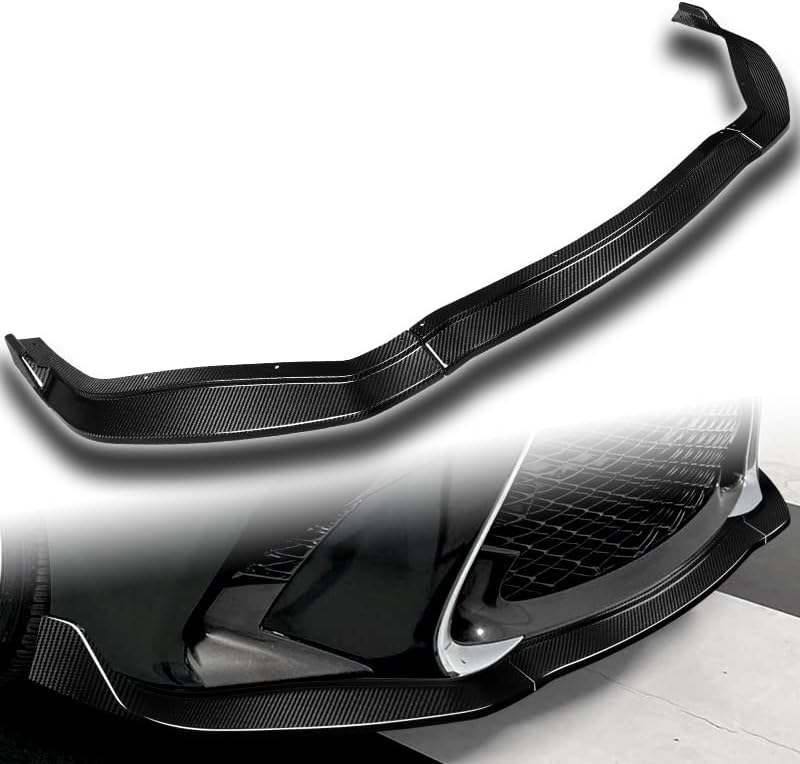 EPARTS 3 Pieces Style Front Bumper Lip Spoiler Splitter Chin Side Body Kit Trim Protection Compatible with 2016-2019 Lexus GS-Series/F-Sport (Real Carbon Fiber)
