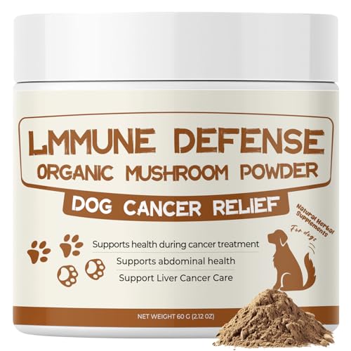 Dog Cancer Supplements, Dog Critical Guard, Defense Immune Support, Mushroom Supplement with Turkey Tail, Reishi, Lion’s Mane & Cordyceps, Immune Support Powder for Wellness & Vitality, Natural Herbal