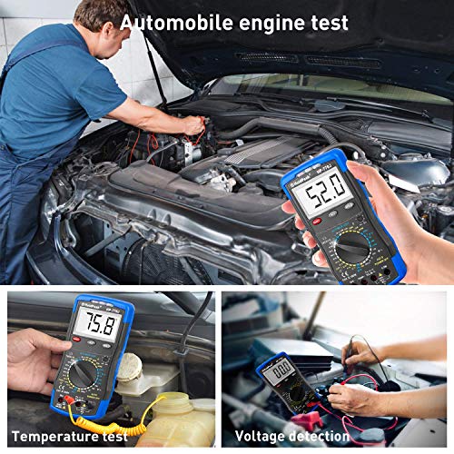 Digital Multimeter Hp-770J Automotive Multimeter Engine Analyser Manual Ranging Ncv Multi Tester Voltmeter Measure Voltage+Current+Resistance+Temp+Rpm+Dwell Angle With Data Hold+Backlight+Auto Off+℃/℉ #TOP6