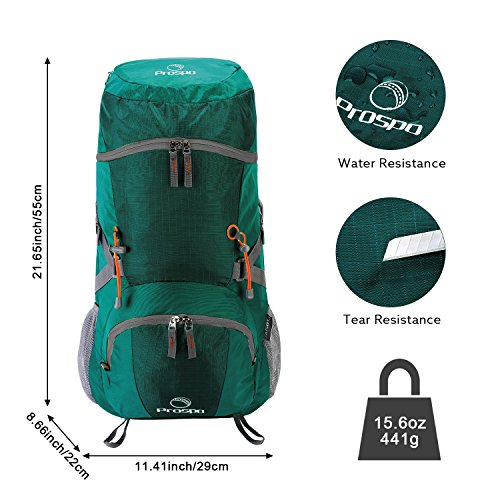 Prospo 40L Lightweight Foldable Hiking Backpack Camping Backpack Climbing Bag Large Packable Travel Daypack for Hiking Camping - Image 3
