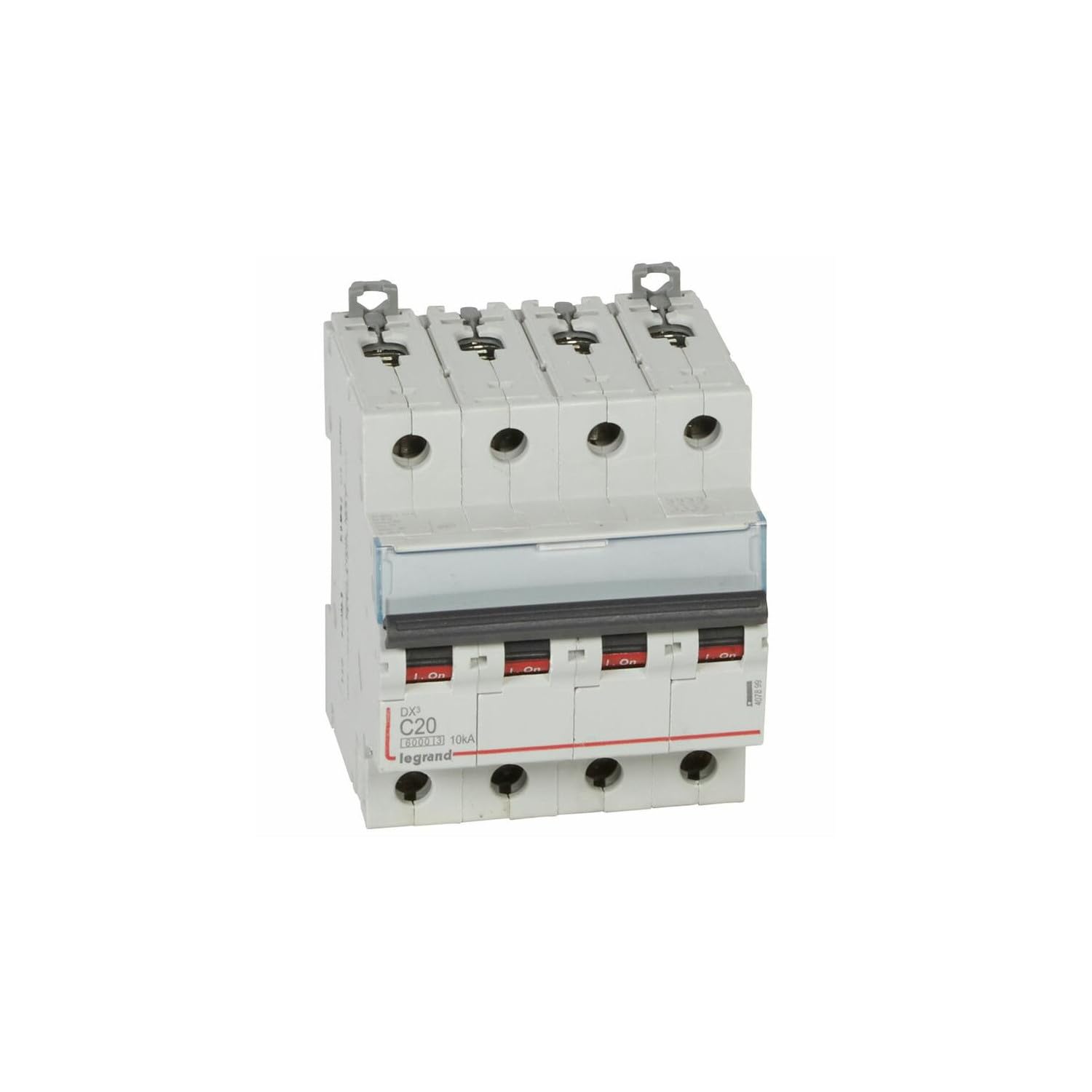 407899 Disjoncteur tétrapolaire 20A - 4P Courbe C - 6/​10kA - À vis - Legrand DX3