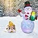 Muñeco de nieve hinchable para decoración de Navidad, con ventilador led, 1,55 m, para jardín interior y exterior