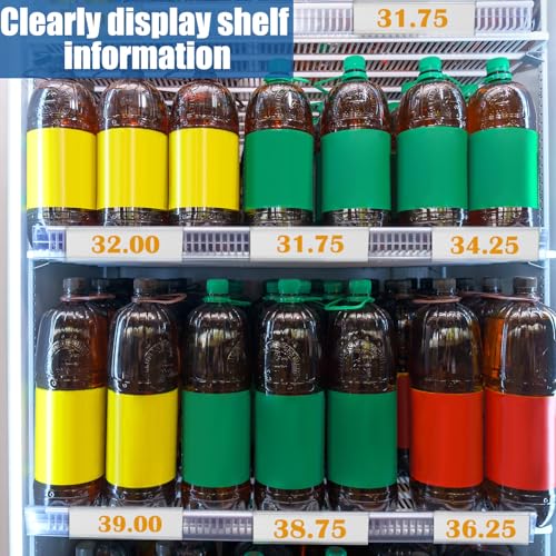 Image of Kathfly 50 Pack Wire Shelf Label Holder 6 inch Adjustable Shelf Cable Tags | for Wire Shelving 3 Viewing Angles Clear Plastic Rack Label Holder Retail Clips Compatible with 1-1 /4in Metro Shelving