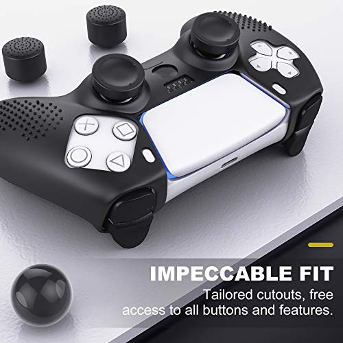 image for MoKo Case for PS5 Controller Skin, Silicone Cover Skin Case with 8 Thu