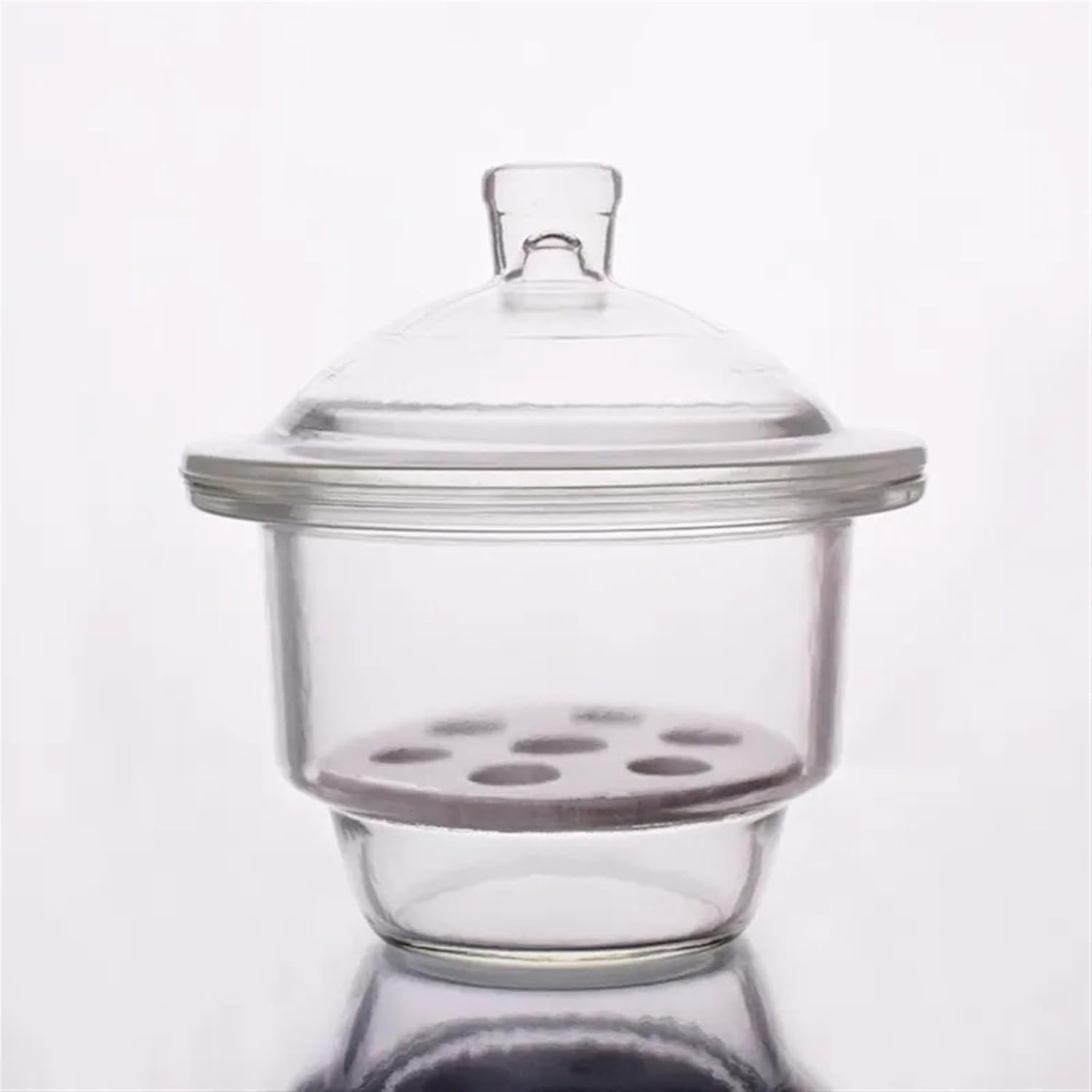 Lab Beaker Desiccator,Clear with Porcelain Plate,Inner Diameter 100mm/150mm/180mm/210mm/240mm/300mm/350mm/400mm (Size : 240mm)