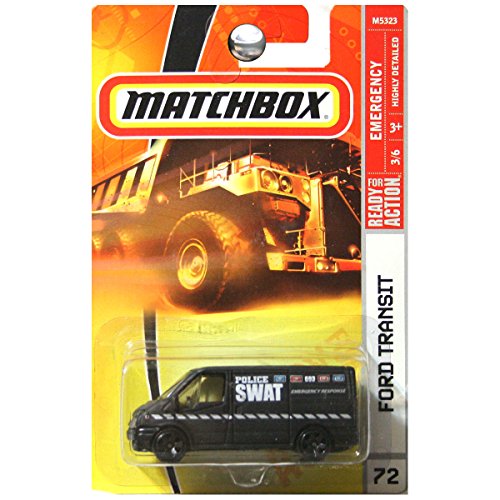 Matchbox 2008 #72 Ford Transit Policía SWAT 1:64 miniatura 1
