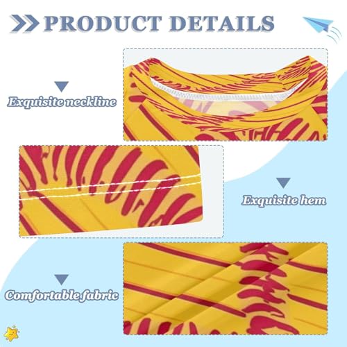Boys Short Sleeve T-Shirts Baseball Stripe Red Rashguard Kids Swim Shirts Sun UPF 50+3